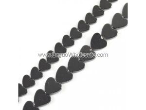Non Magnetic Hematite Bead, Heart,Customized, more size for choice, Hole:Approx 1mm, Length:Approx 15.7 Inch, Sold By Strand